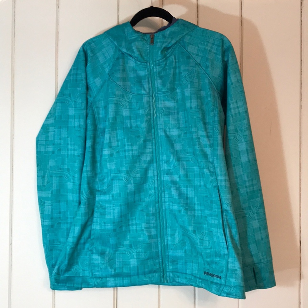 Patagonia fleece jacket, sz XL, blue and teal!